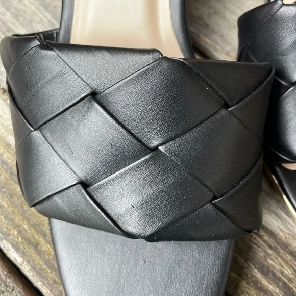 JONES NEW YORK | Iris | Woven |Slip On |Wedge |Black |Square Toe |Mule |Size 7.5 - Picture 11 of 14